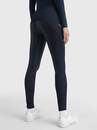 Tommy Hilfiger Full grip thermo riding leggings in Desert Sky