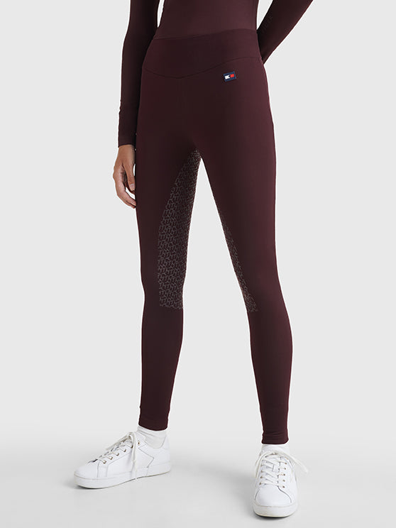 Tommy Hilfiger Full grip thermo riding leggings in Deep Burgundy – Matchy  Dressage