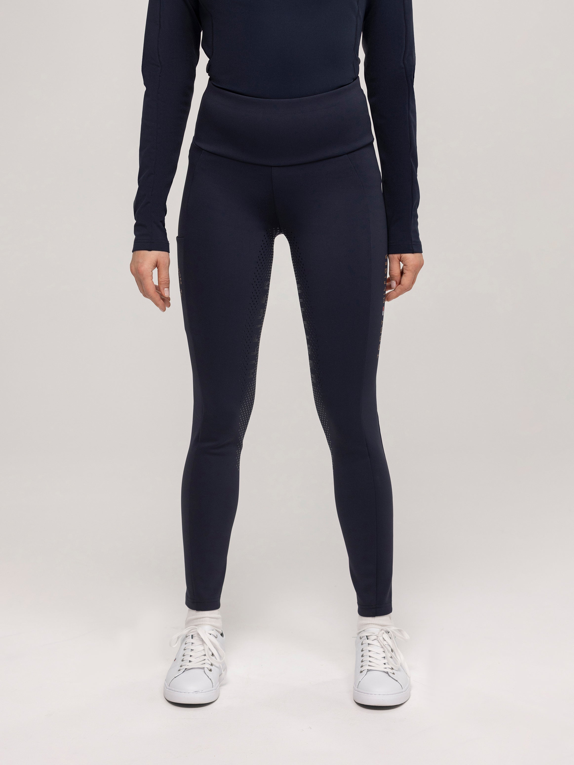 Tommy Hilfiger Delaware Full grip riding leggings in desert sky