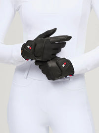 Tommy Hilfiger Bryce winter riding gloves in black
