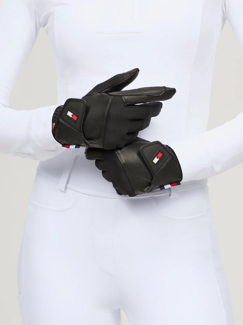 Tommy Hilfiger Bryce winter riding gloves in black