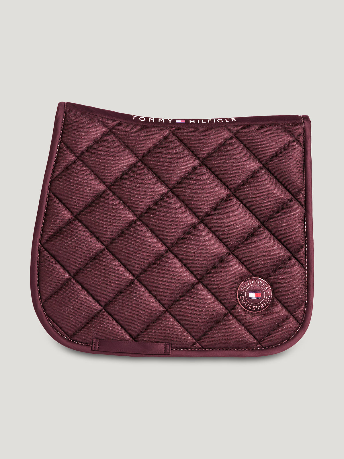 Tommy Hilfiger Parsons glitter crystal saddlepad in deep burgundy