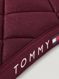 Tommy Hilfiger Parsons glitter crystal saddlepad in deep burgundy
