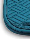 Equestrian Stockholm teal blue modern dressage saddlepad