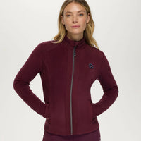 Tommy Hilfiger Elmonte deep burgundy fleece jacket