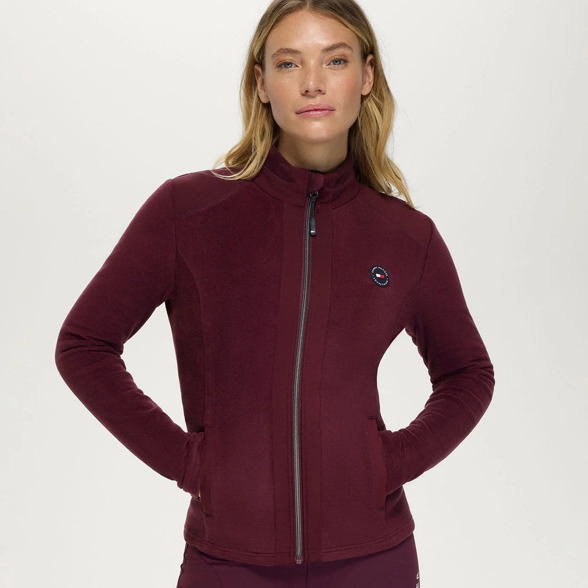Tommy Hilfiger Elmonte deep burgundy fleece jacket
