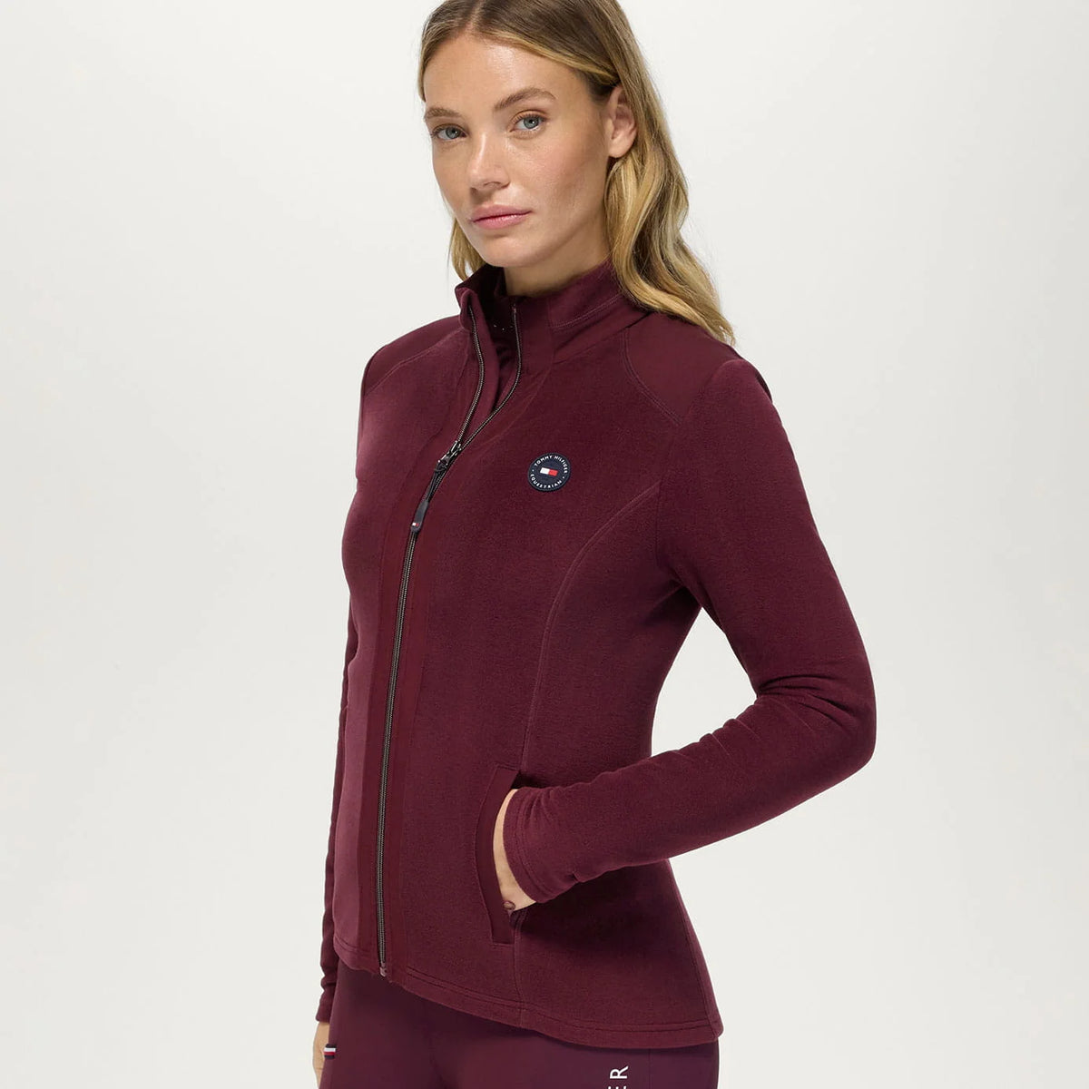 Tommy Hilfiger Elmonte deep burgundy fleece jacket