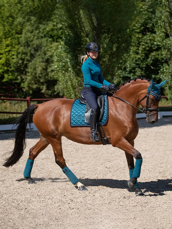 Equestrian Stockholm Aurora blue dressage saddlepad