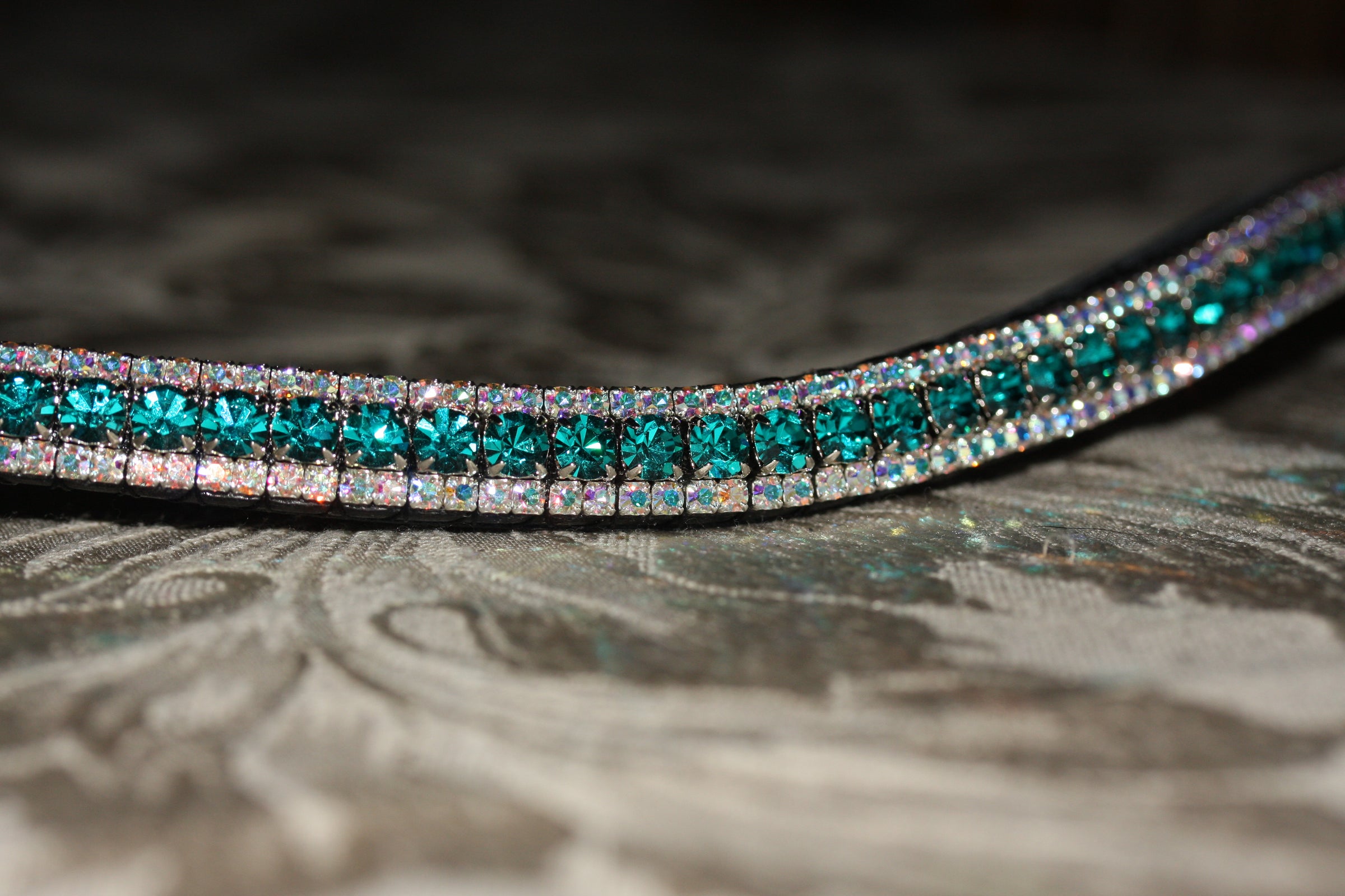 Equiture Blue Zircon and iridescent browband