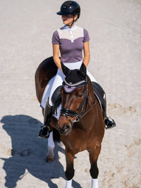 Equestrian Stockholm crystal champion competition top in dark violet