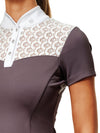 Equestrian Stockholm crystal champion competition top in dark violet