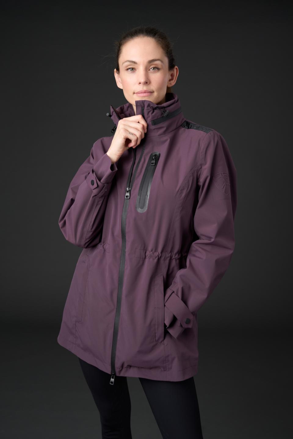 Catago Ladies Plum Roy Waterproof Trench Coat