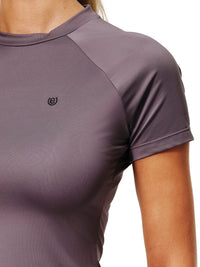 Equestrian Stockholm dynamic short sleeve base layer in dark violet