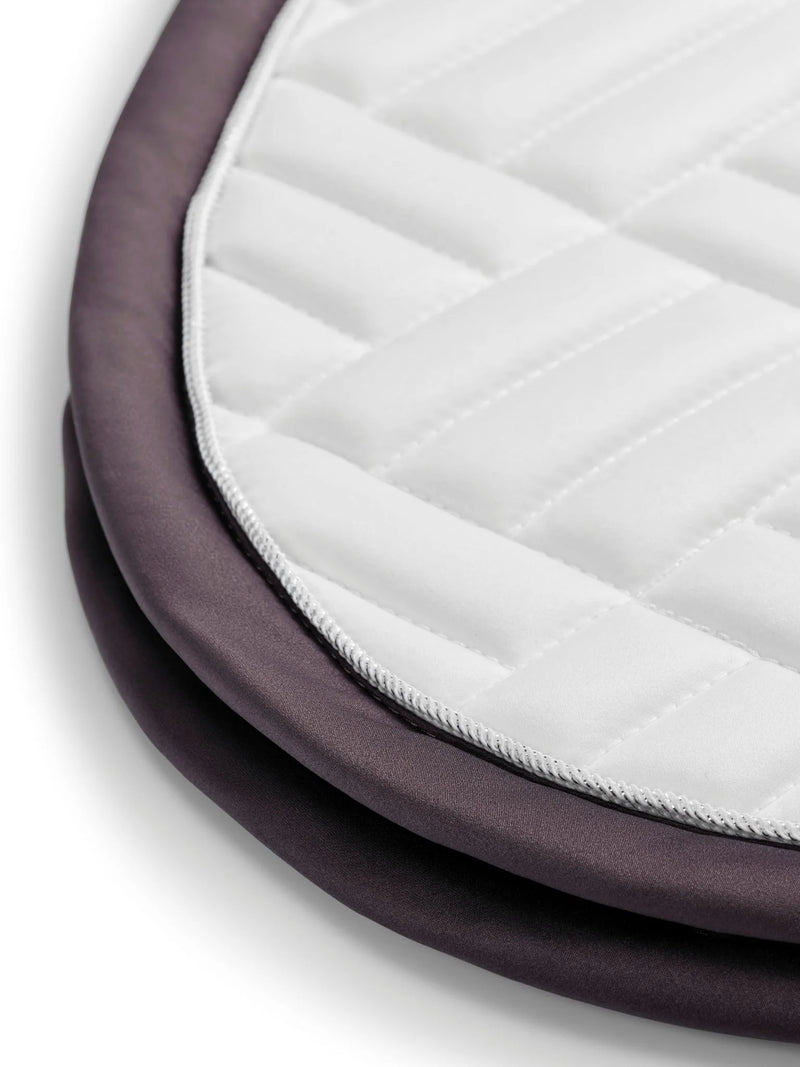 Equestrian Stockholm white Dark Violet modern dressage saddlepad