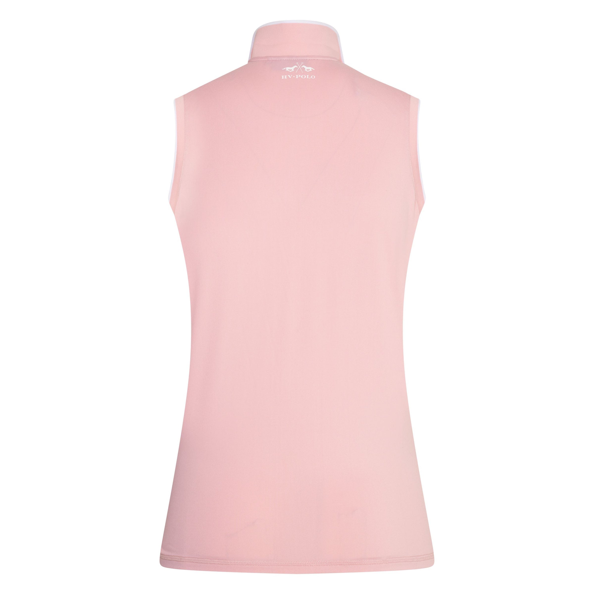HV Polo Favouritas tech sleeveless polo shirt pale pink