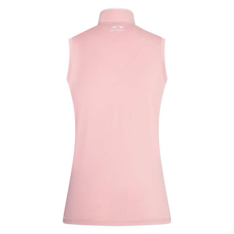 HV Polo Favouritas tech sleeveless polo shirt pale pink