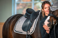 Eskadron Platinum Pale Grey mattgloss contrast jewel saddlepad