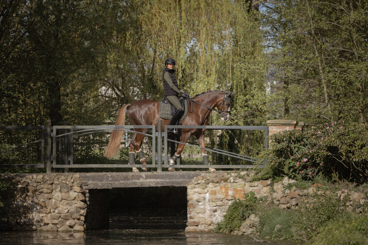 Eskadron Heritage Deep Moss boucle emblem saddlepad