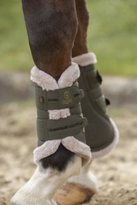 Eskadron Heritage Deep Moss Faux Leather Jewel brushing boots