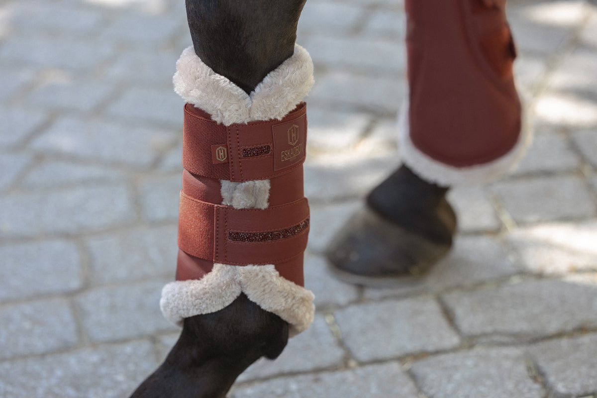 Eskadron Heritage Merlot Faux Leather Jewel brushing boots