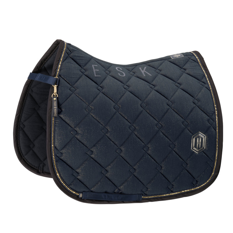 Eskadron Navy cotton glitter crystal saddlepad
