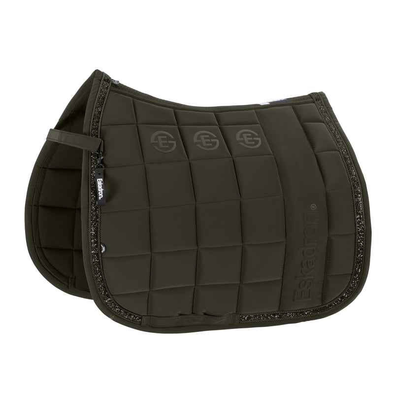 Eskadron Dynamic deep green big square jewel saddlepad