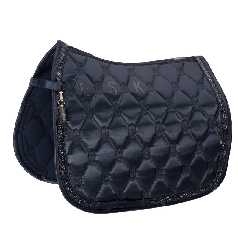 Eskadron Heritage navy satin jewel saddlepad