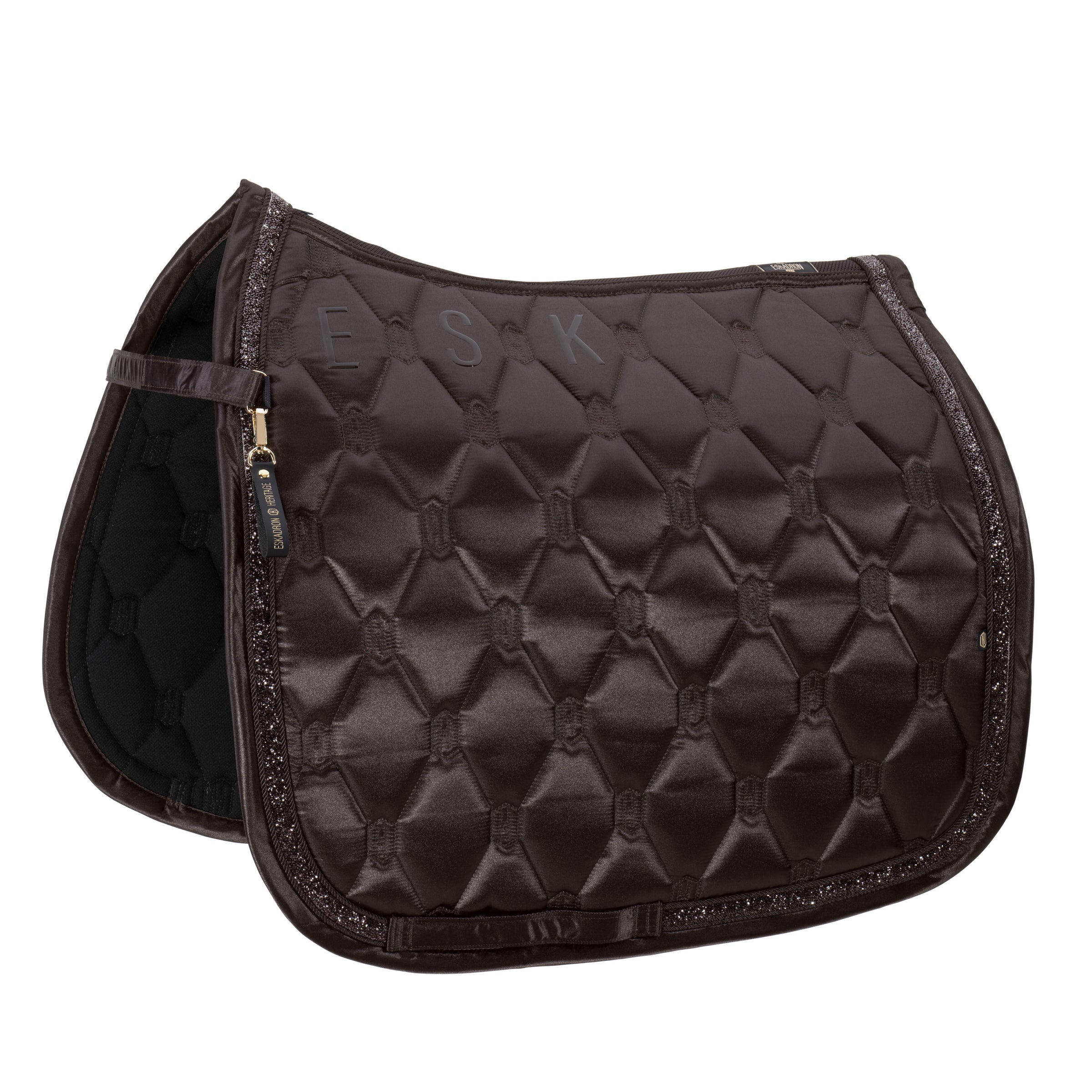 Eskadron Heritage black truffle satin jewel saddlepad