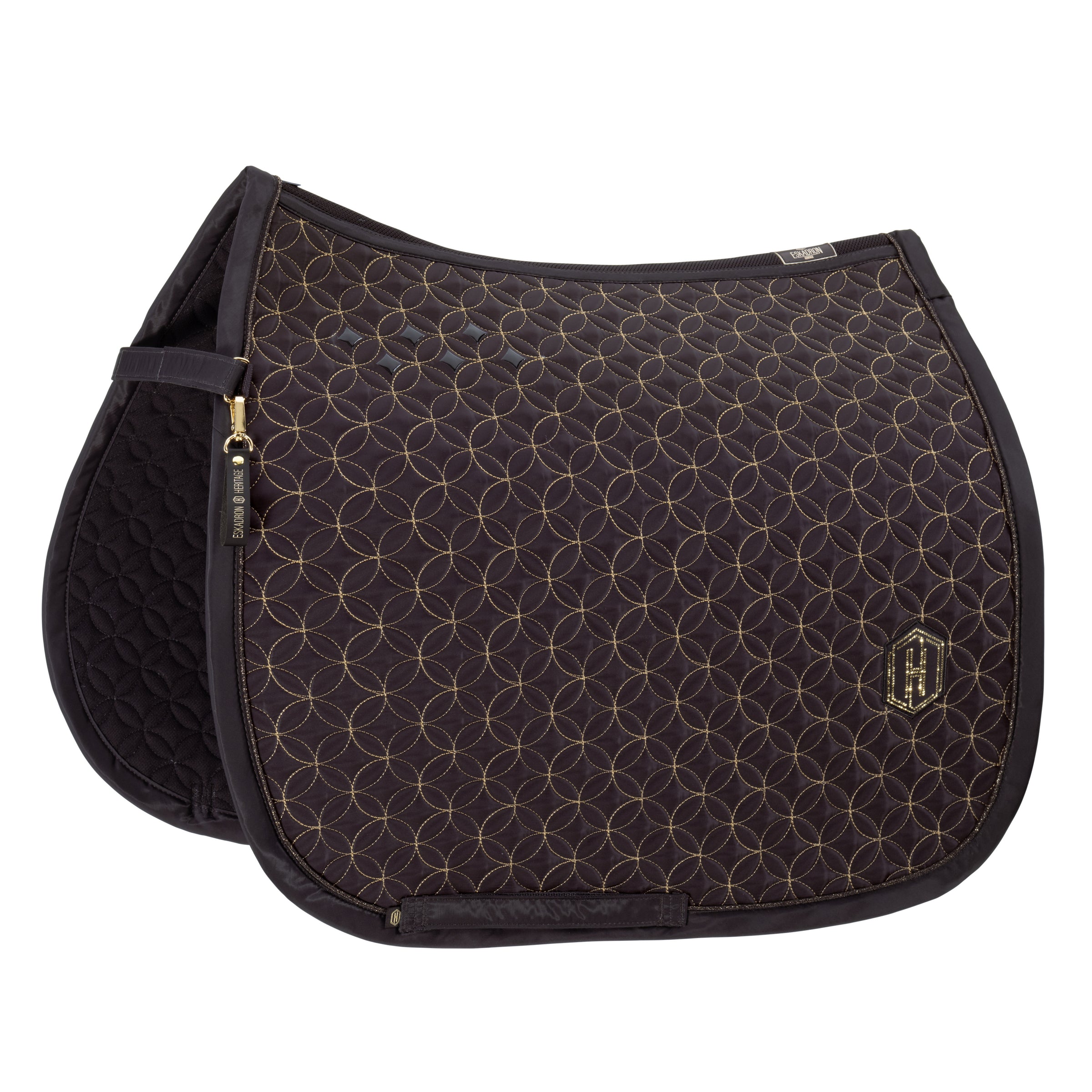 Eskadron Heritage black truffle highgloss contrast saddlepad