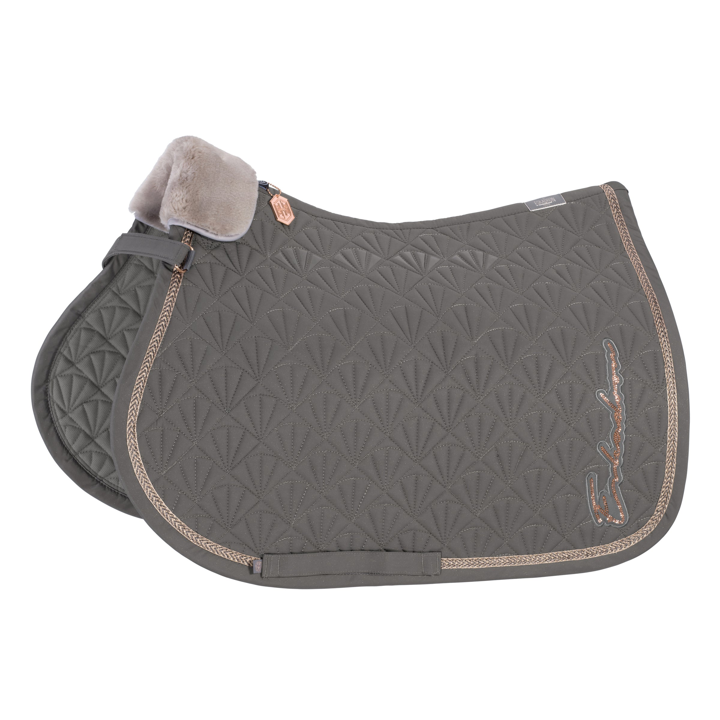 Eskadron Heritage Earl grey sparkle Peacock saddlepad