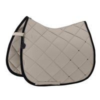 Eskadron Platinum light grey Silk contrast diamond saddlepad