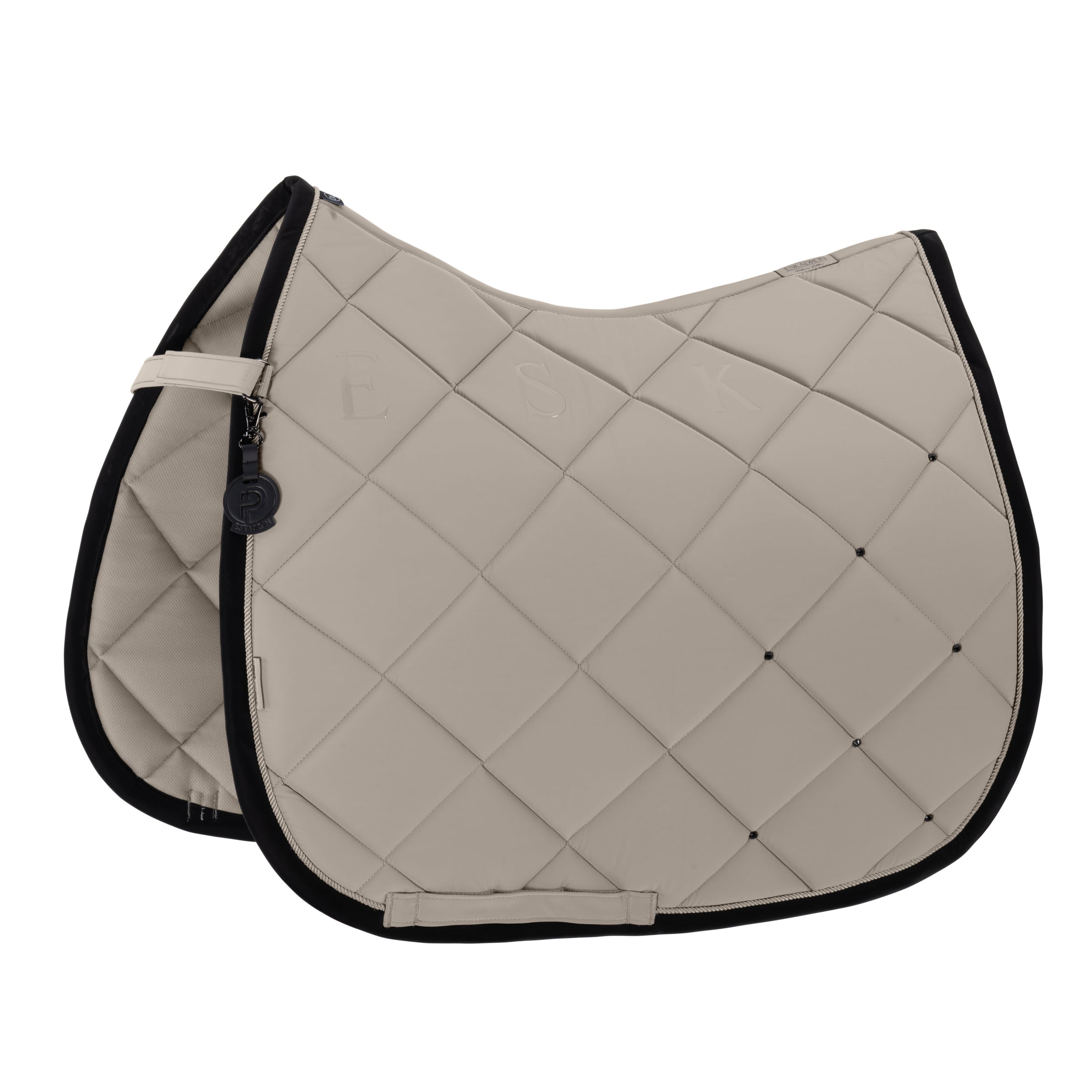 Eskadron Platinum light grey Silk contrast diamond saddlepad