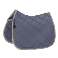 Eskadron Platinum slate blue Silk contrast diamond saddlepad