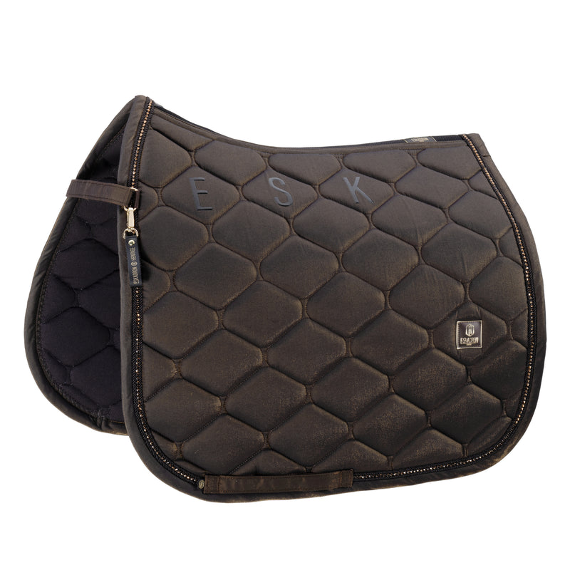 Eskadron Heritage black truffle glam crystal saddlepad
