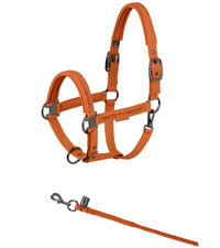 Eskadron Platinum Amber faux leather jewel headcollar and leadrope