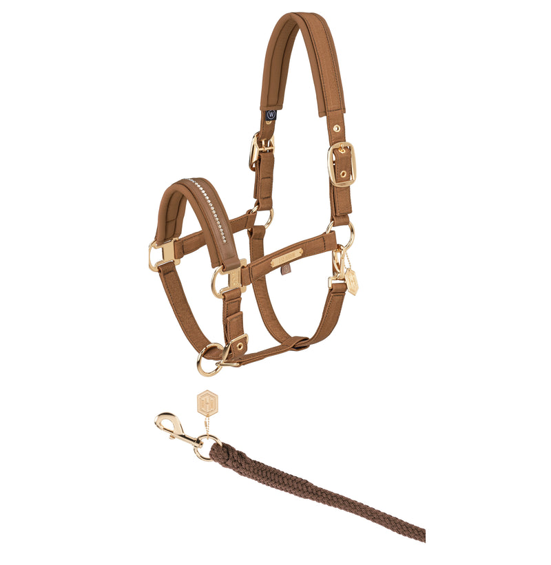 Eskadron Heritage Almond glam crystal headcollar and leadrope