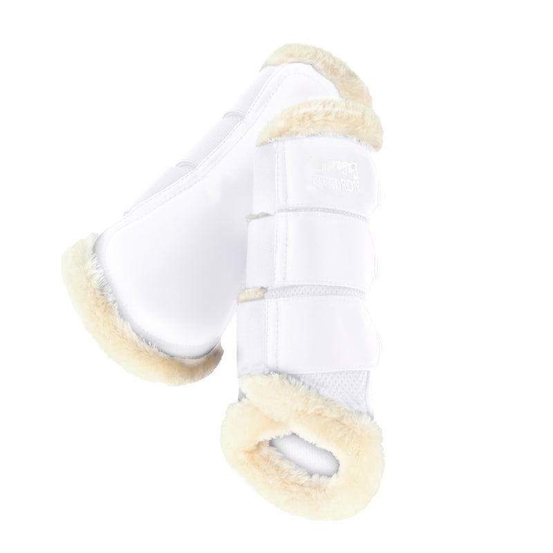 Eskadron White mesh faux fur brushing boots