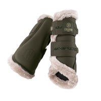 Eskadron Heritage Deep Moss Faux Leather Jewel brushing boots