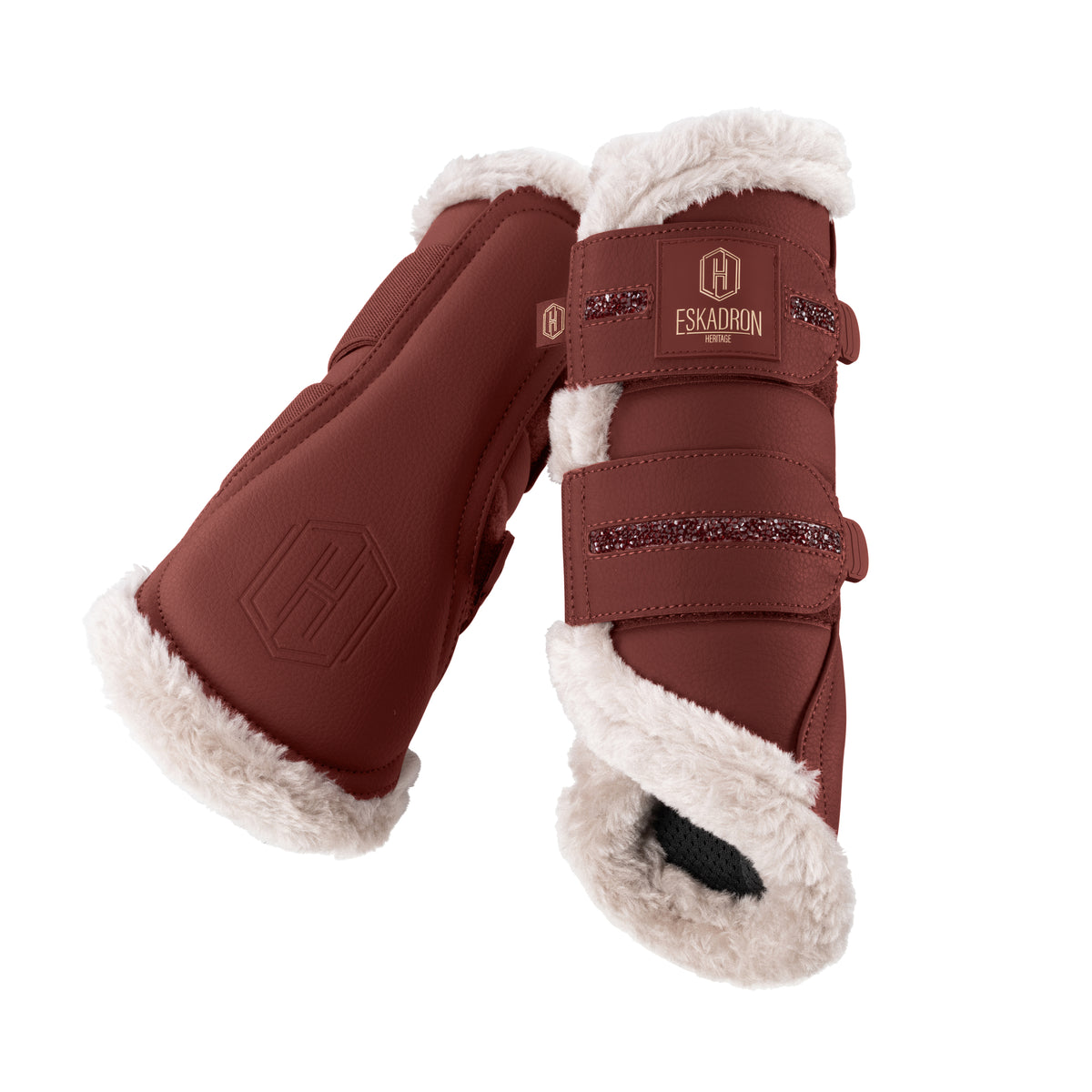 Eskadron Heritage Merlot Faux Leather Jewel brushing boots