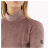 BR Farah velvet rib pullover in Twilight mauve