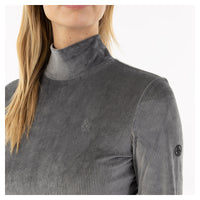 BR Farah velvet rib pullover in Quiet shade