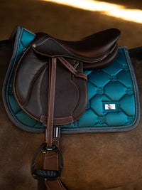 Equestrian Stockholm teal blue Jump saddlepad