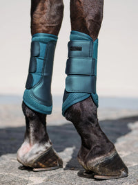Equestrian Stockholm teal blue mesh boots