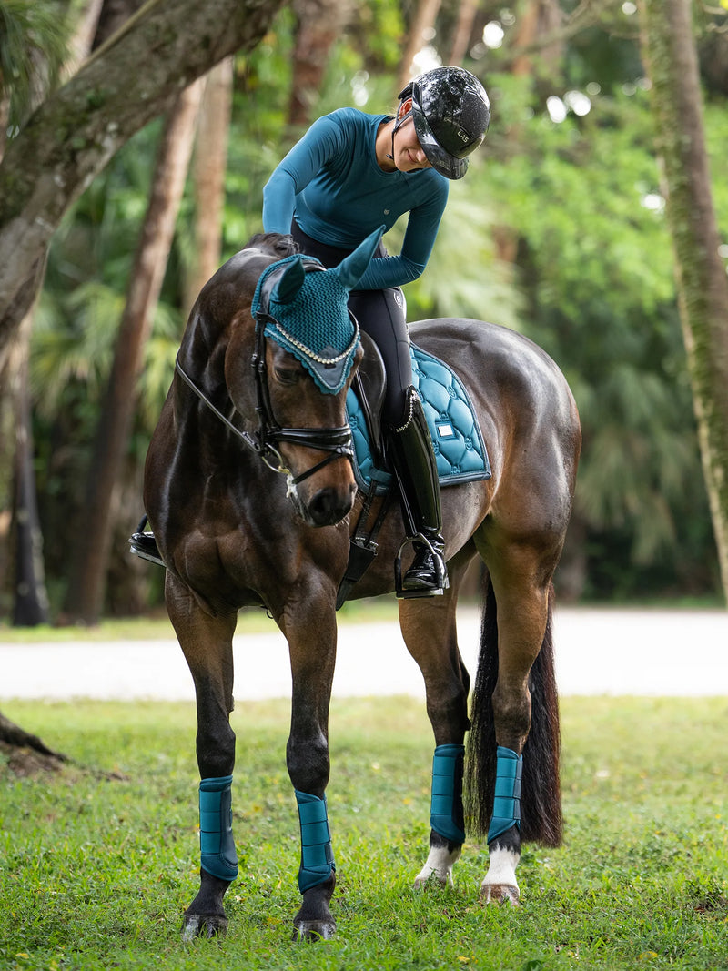 Equestrian Stockholm Teal blue dressage saddlepad