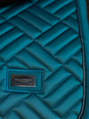 Equestrian Stockholm teal blue modern dressage saddlepad