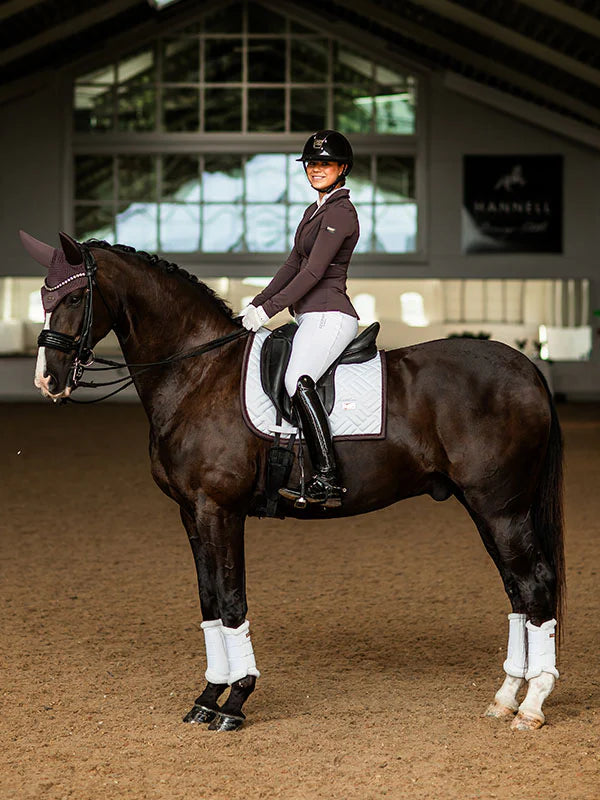 Equestrian Stockholm White Moonless night Modern dressage saddlepad