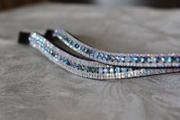 Equiture Swarovski Tiffany Pegasus megabling curve browband