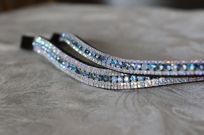 Equiture Swarovski Tiffany Pegasus megabling curve browband