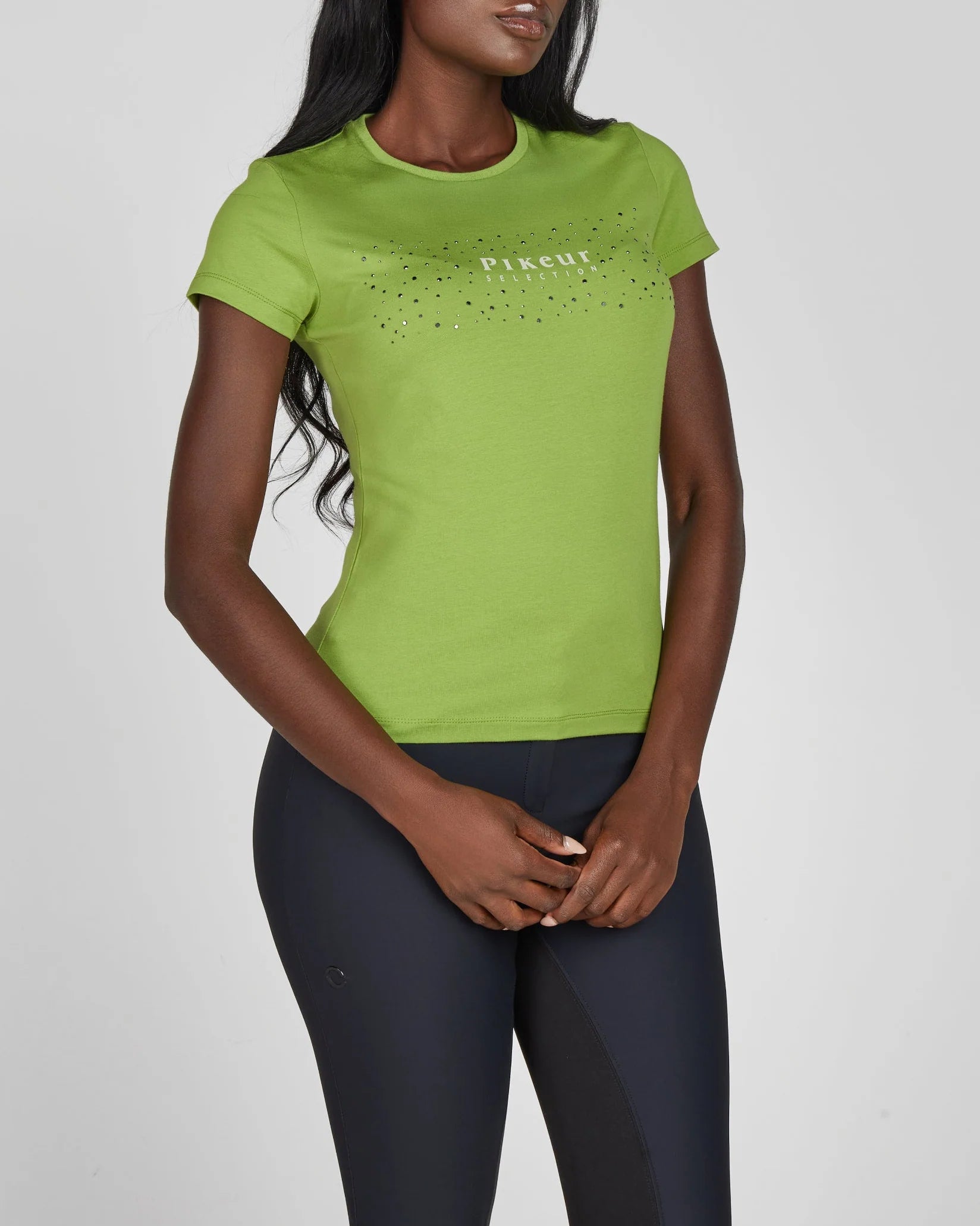 Pikeur premium leaf green crystal t-shirt
