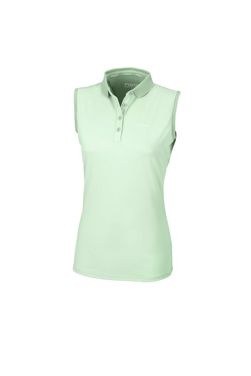 Pikeur Jarla sleeveless polo in Lind